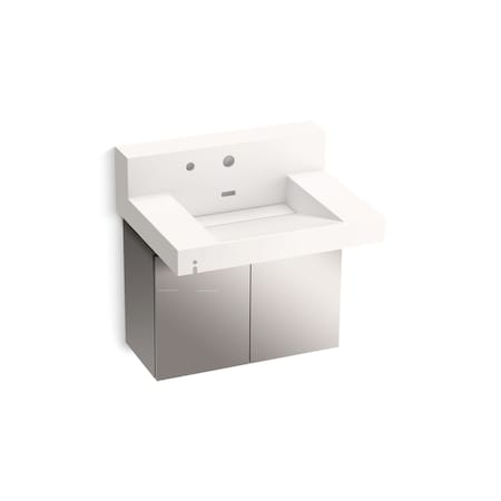 Kohler 30In Wall-Mount Lavatory System With Backsplash In Designer White 81024-BSS-KCD